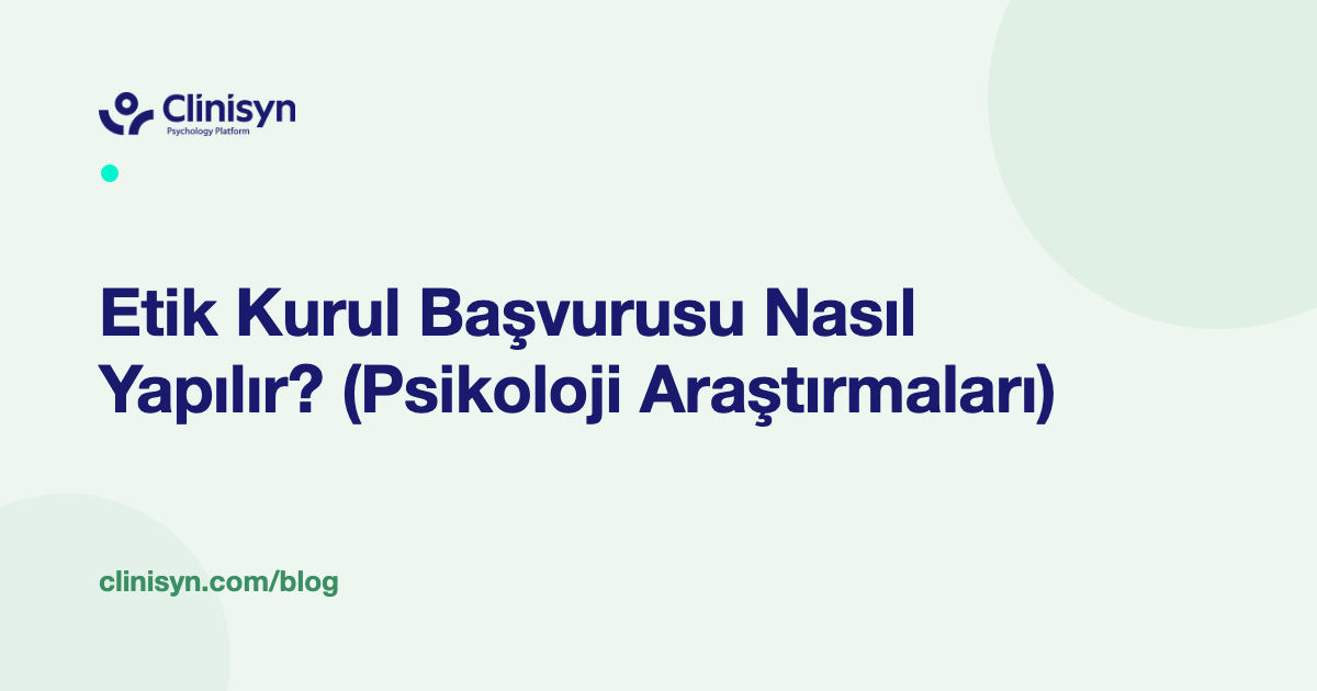 Psikoloji Akademisyeni İçin Araştırma ve