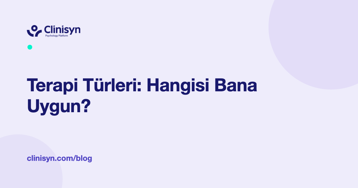 Terapi ve Psikolojik Destek
